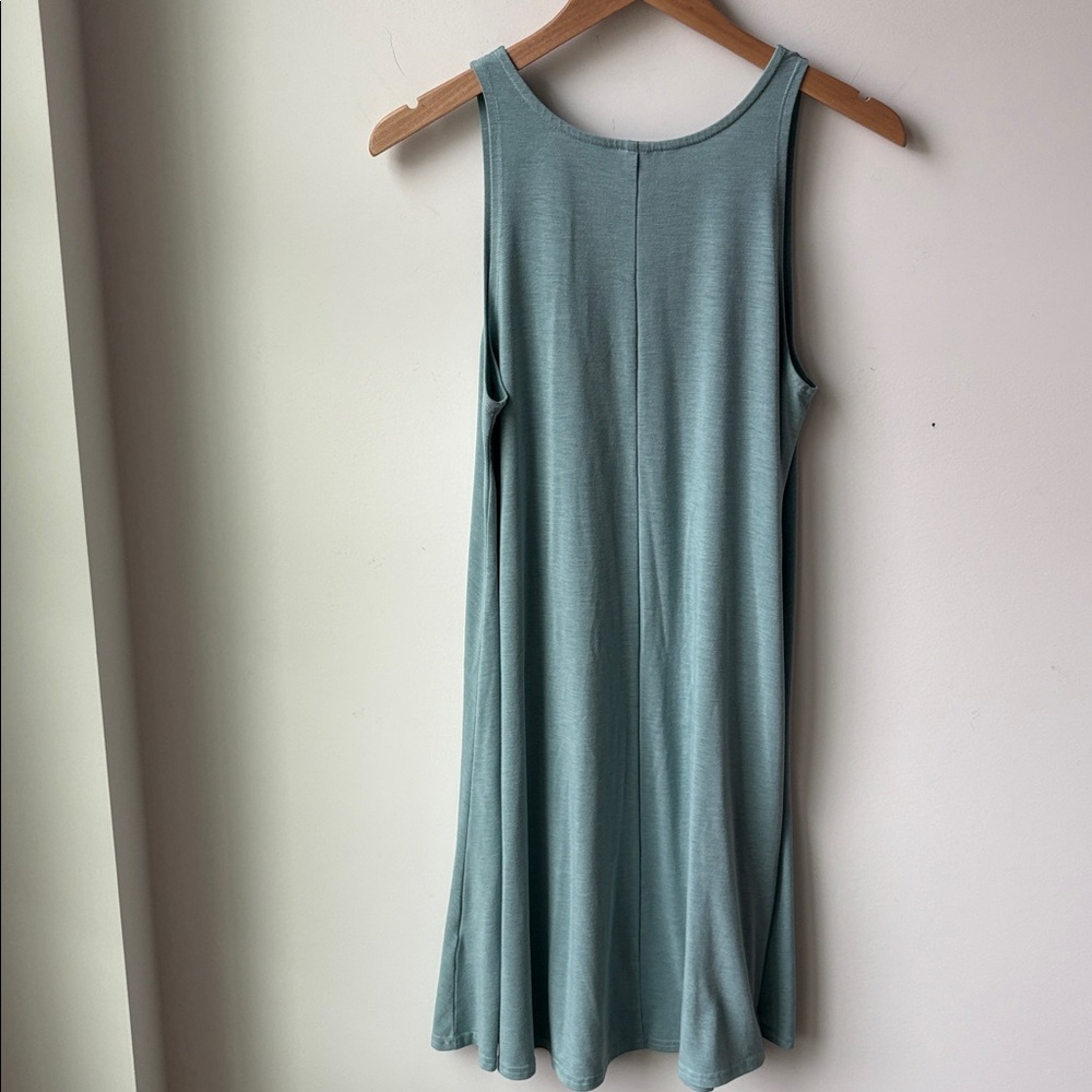 Free Fly Bamboo Flex Dress Heather Coastal Sage Athleisure Travel Stretch Size L - Picture 3 of 7